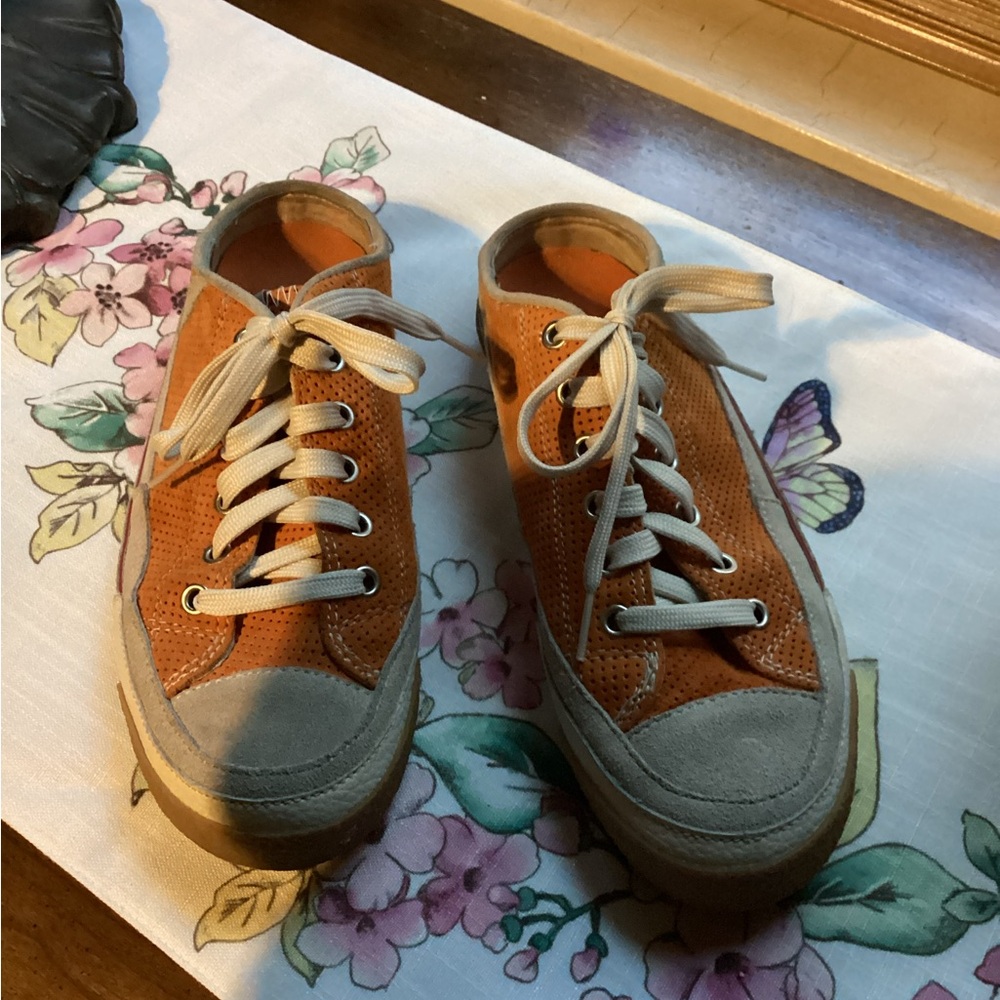 Women's Orange Slip On Sneakers